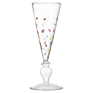 SkyBloom诗客简约高脚杯花纹雕刻轻奢香槟杯调酒杯水晶玻璃透明