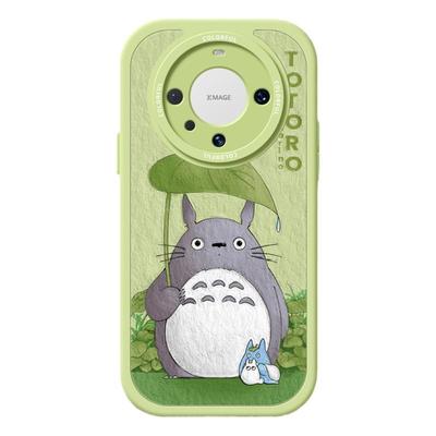 适用华为mate70pro手机壳女款mate60保护套硅胶40epro全包防摔30por软壳RS磨砂m50油画meta绿色pro+龙猫新款