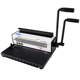 铁圈装订机8寸A5台历挂历打孔压圈装订机双线圈A3A4文件打孔装订机可抽刀34孔YO圈菜谱装订机雷盛TD-1500B34