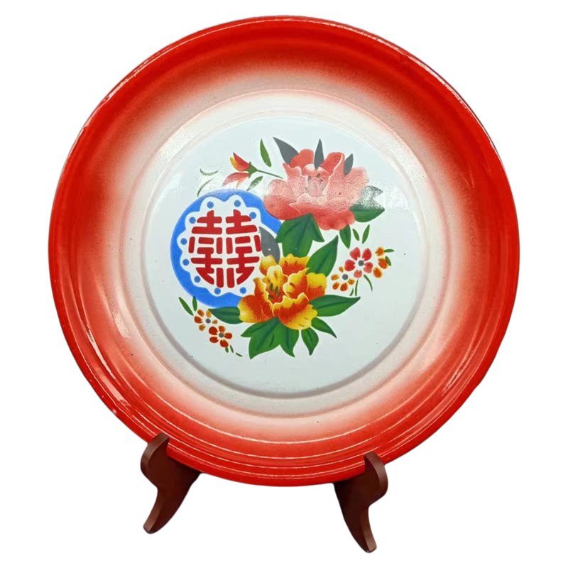 搪瓷经典怀旧风老式结婚喜庆托盘