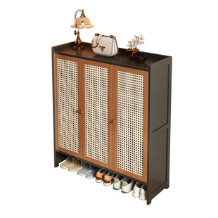 入户鞋柜家用门口收纳神器靠墙一体多层大容量储物柜进门玄关柜子