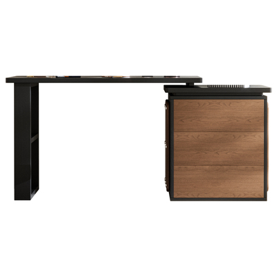 法式复古实木伸缩转角梳妆台