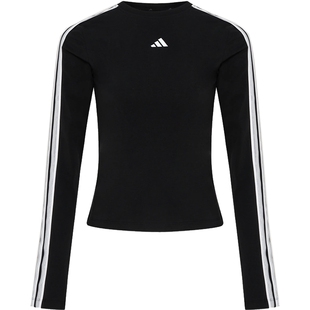adidas阿迪达斯秋季女子运动休闲上衣跑步训练圆领长袖T恤KZ1556