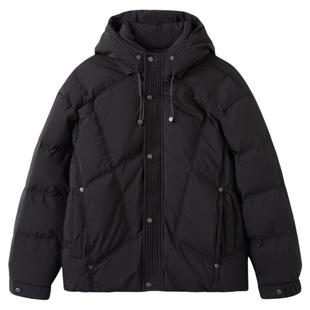 快鱼连帽短款羽绒服男2025年冬季新款加厚保暖面包服时尚宽松外套