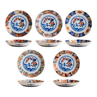 有谷窑日本进口古伊万里釉上彩家用陶瓷餐具日式餐盘菜盘盘子新品