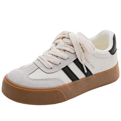 人本德训鞋韩版厚底小白鞋