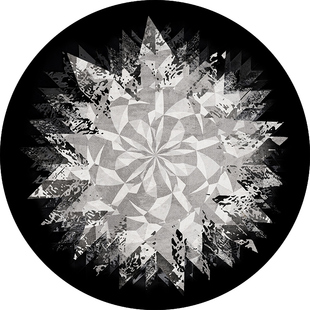 意式黑白圆形客厅地毯钢琴毯轻奢床边餐桌转椅圆毯高级感卧室圆垫