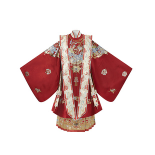 云藏月绣 鎏金 原创明制妆花圆领袍霞帔马面裙敬酒婚服汉服女春