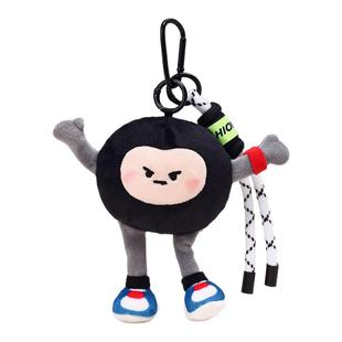 YUYI原创意可爱黑8台球毛绒公仔书包包挂件男生礼物车钥匙扣挂饰