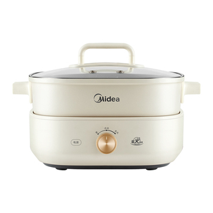 美的电火锅鸳鸯锅电炒锅家用2025新款不粘锅专用一体多功能蒸煮煎