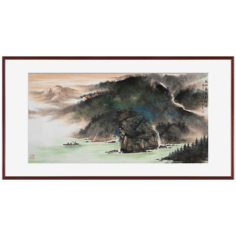风色画家手绘山水风景国画装饰画