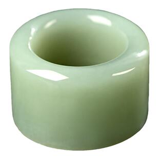 新疆和田玉且末蓝扳指男大拇指天然玉石指环戒指女戒圈手把件文玩