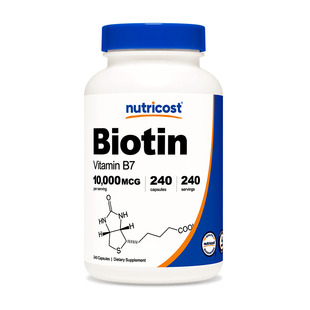 美国Nutricost进口防脱发生发生物素高含量10000MCG240粒茂密