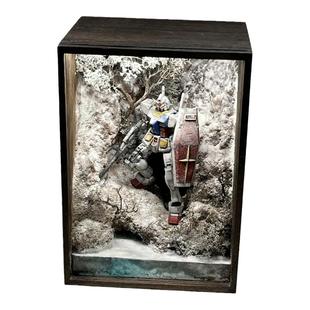 镜花水月万代高达模型mg元祖场景mb100旧化场景破镜鱼缸pg自由78