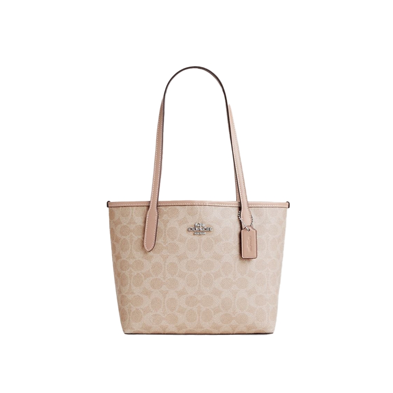 COACH/蔻驰官方 奥莱款女士City23老花单肩手提包小号托特包CU759