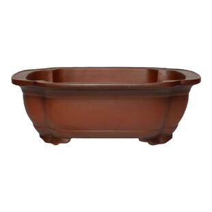 蔓木人紫砂宜兴紫砂花盆盆景盆大四瓣海棠古典素面树桩精品手工