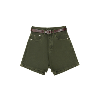 PAPERLLL辛间2025新款a字复古美式高腰热裤卷边牛仔短裤女夏季