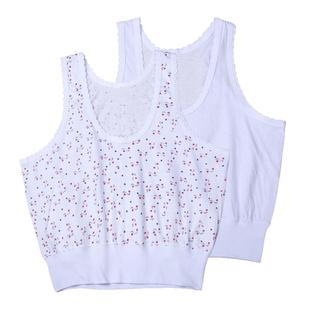 老太太纯棉短背心中老年人内衣女宽松加大奶奶汗衫吊带跨栏胸罩薄