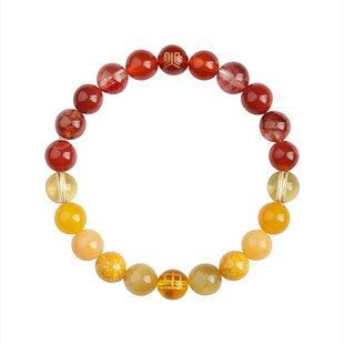 喜用金水金土水木手链补缺火土火木手串男女款定制水晶手链