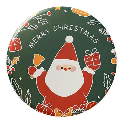 鹅毛小姐圣诞节圆形糖果盒铁盒