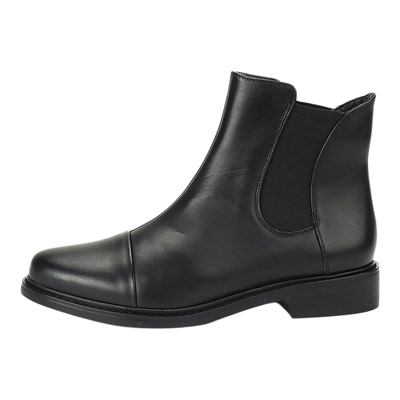 SHELLY方跟真皮切尔西靴羊皮女靴