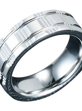 飒雅钨金简约百搭戒指