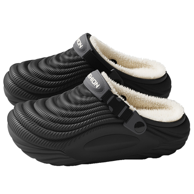 踩屎感防水棉拖鞋男款防滑不塌底