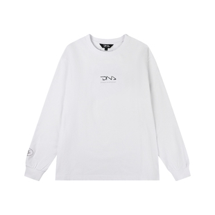 DNA官方旗舰店圆领长袖t恤女春秋季打底衫高周波印花百搭刺绣上衣