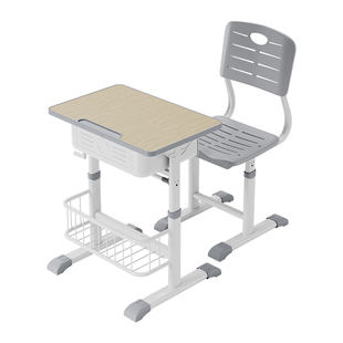 得力儿童学习桌椅椅子凳子家用学生可升降书桌学习桌简约桌椅套装