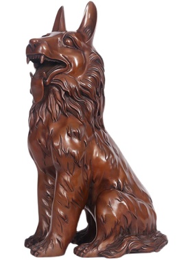 摆件纯铜旺财狗客厅玄关工艺品