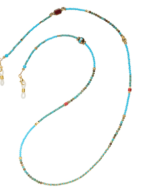 国风转运新中式天然松石眼镜链