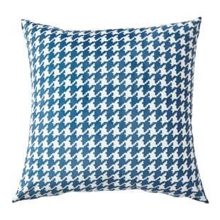 北欧蓝色抱枕靠垫沙发腰垫办公室腰靠枕床头靠背垫天鹅绒抱枕套