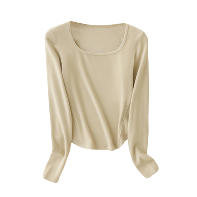 白色长袖内搭打底衫女可外穿2025