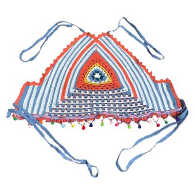 猫之旅店编织流苏波西米亚背心