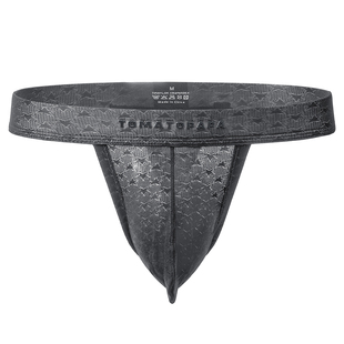 TOMATOPAPA男士丁字裤简约宽腰带设计透气性感低腰纯色男单丁内裤