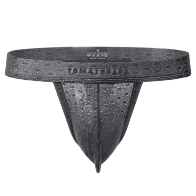 TOMATOPAPA男士丁字裤简约宽腰带设计透气性感低腰纯色男单丁内裤