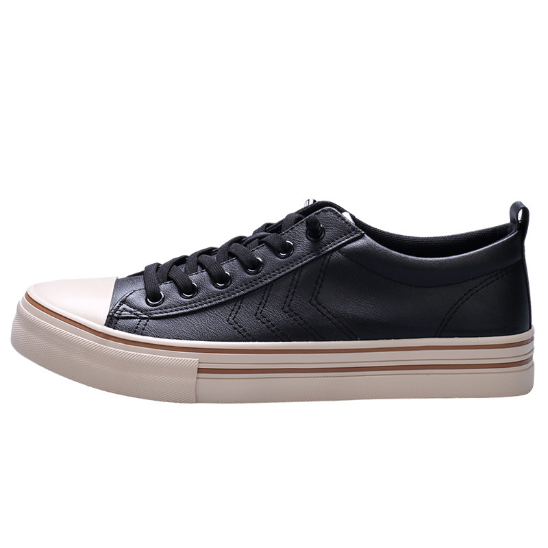 闪步春季新款男鞋休闲百搭皮鞋