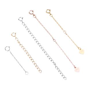 项链加长延长链尾925银纯银手链diy配件链子调节链条接长镀18K金