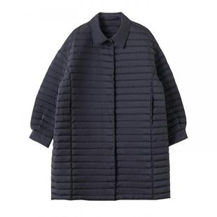 宝诗黎长款轻薄鸭绒排骨羽绒服2025冬季休闲百搭保暖宽松大码女装