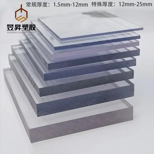 pc全透明铝合金阳光房耐力板遮阳实心板车棚塑料板透明雨棚玻璃仿