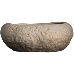 铜钱草水培水养花盆陶瓷无孔仿石头菖蒲盆桌面粗陶专用文竹中国风