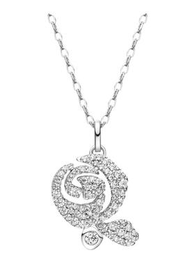 何方优雅绽放玫瑰项链气质轻奢女