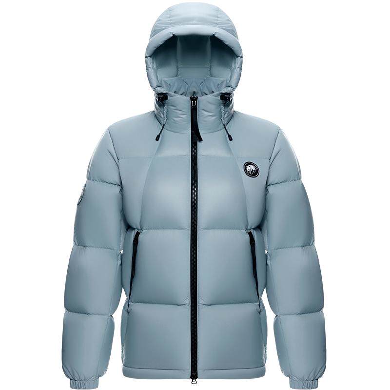 熊猫泡泡暖噗噗羽绒服女款冬季2026新款蓝色面包服男保暖冬装外套