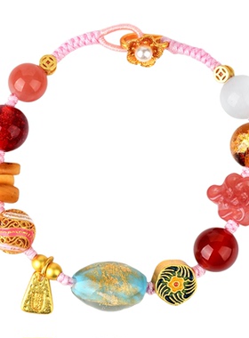 十二通宝盐源南红琉璃原创手链