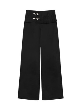 costustoot飞机扣半裙摆直筒长裤