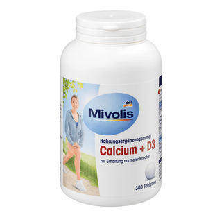 德国dm进口Mivolis补钙DAS维生素D3钙片成人中老年人强健骨骼关节