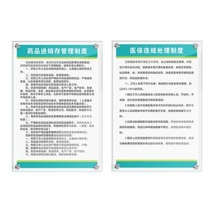 医保规章制度牌医保政策宣传栏药店医保制度医保定点药店管理制度购药流程医保宣传栏标识贴医保制度上墙