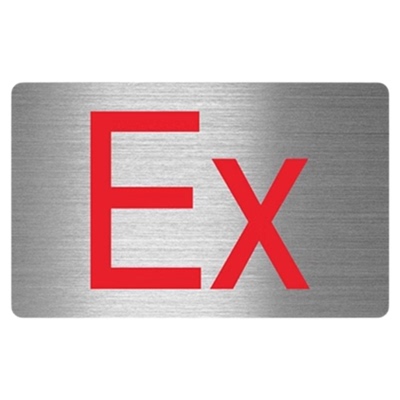 ex防爆标识贴拉丝不锈钢金属标签定制标志铭牌带背胶自粘标签贴纸定做电钻电气电钻空调煤安防爆标志