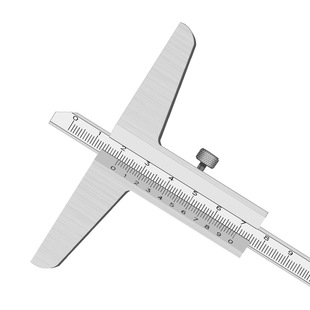 恒量深度游标卡尺0-150 0-200 0-300 0.02mm深度测量孔深游标卡尺