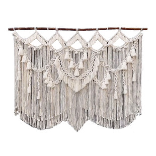 欧式ins超大号挂毯天然造型门帘隔断装饰卧室床头沙发背景墙软装